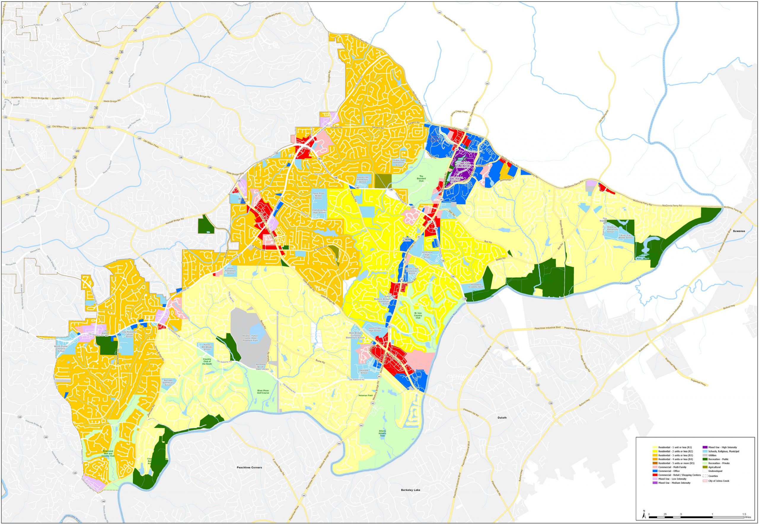 Johns Creek Future Land Use Map (Large) – Living in Johns Creek GA